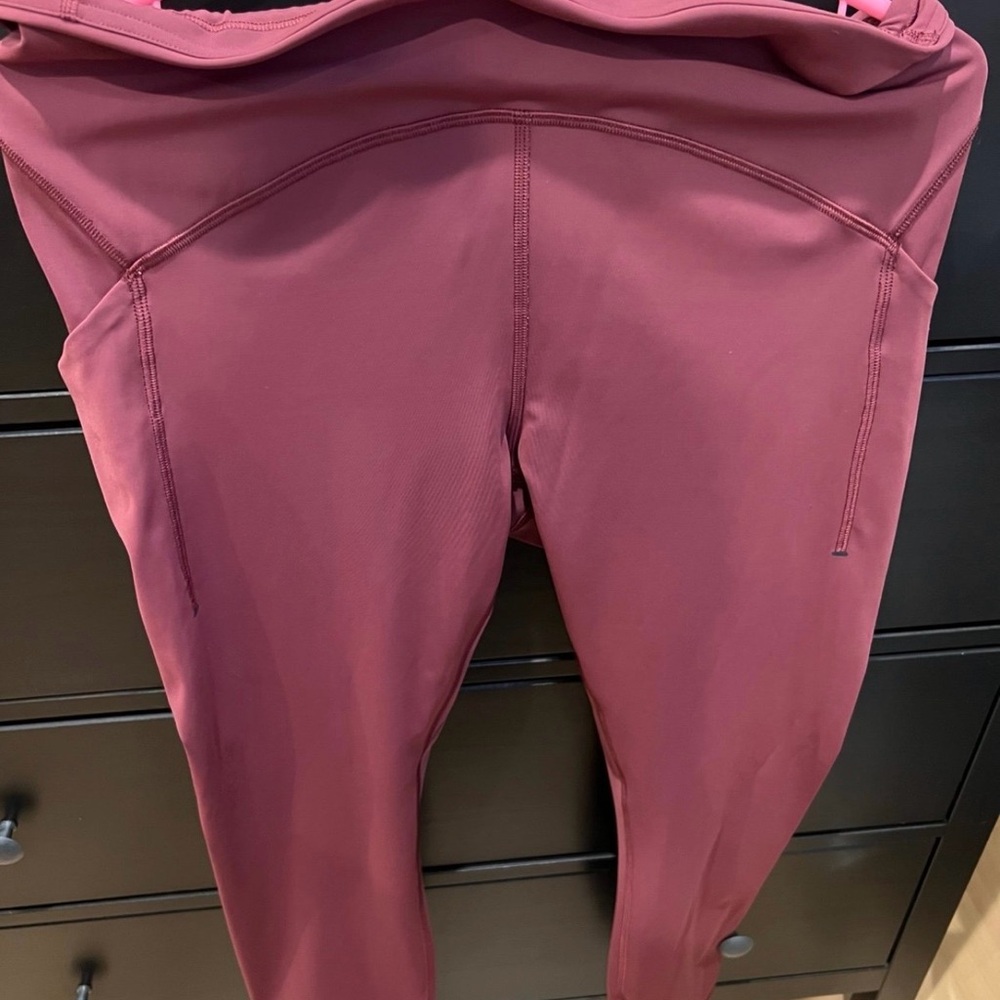 Pink High-Waisted Leggings